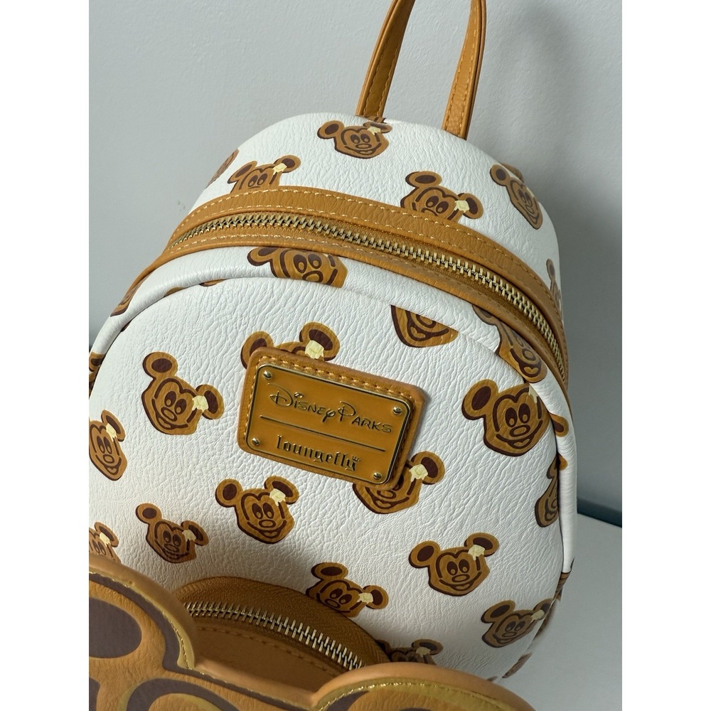 RARE! NEW WITH‎ TAGS! Loungefly Disney Parks Mickey Mouse Waffle Mini Backpack! - Picture 4 of 12